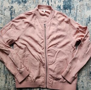 Maurices Pink Bomber Jacket Size M